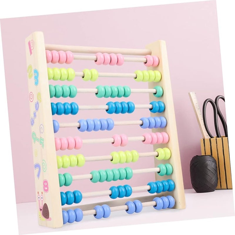 Wooden Educational Abacus Drawing Board Develops Early Math Skills Counting Beads Coordination Activities - Image 4